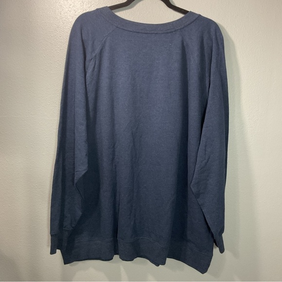 WildFox Size XXL Navy Blue Good Vibes Over Size Crew Neck Sweater NWT - Picture 7 of 7